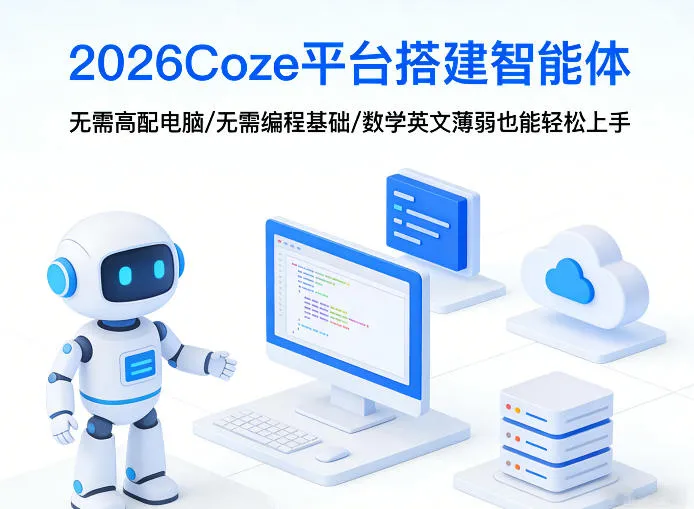 2026Coze平台搭建智能体，无需高配电脑、无需编程基础，哪怕数学和英文薄弱也能轻松上手_抖汇吧