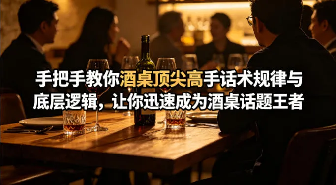 付费文章：手把手教你酒桌顶尖高手话术规律与底层逻辑，让你迅速成为酒桌话题王者(二十年全网独家经验分享)_抖汇吧