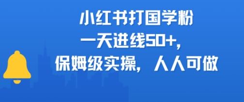 小红书打国学粉，一天进线50+，保姆级实操，人人可做_抖汇吧