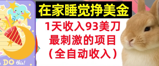 在家挣美金,1天收入93刀,最刺激的项目,0门槛,自动收入(首次公开)_抖汇吧