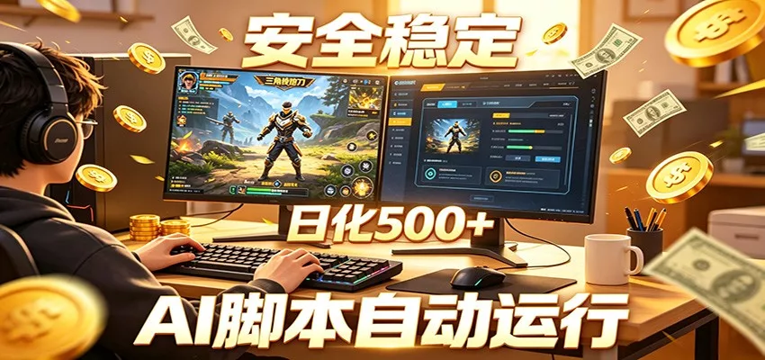 三角洲全自动挂机，AI脚本躺赚，日化500+_抖汇吧
