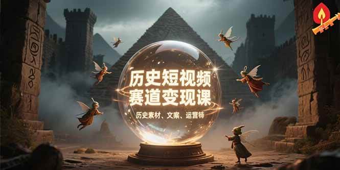 图片[1]_（15386期）历史短视频赛道变现课，百集素材库应用，文案剪辑技巧，账号运营全案_抖汇吧