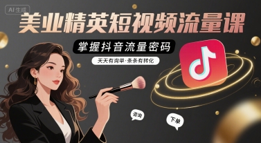 美业精英短视频流量课，掌握抖音流量密码，天天有询单，条条有转化_抖汇吧