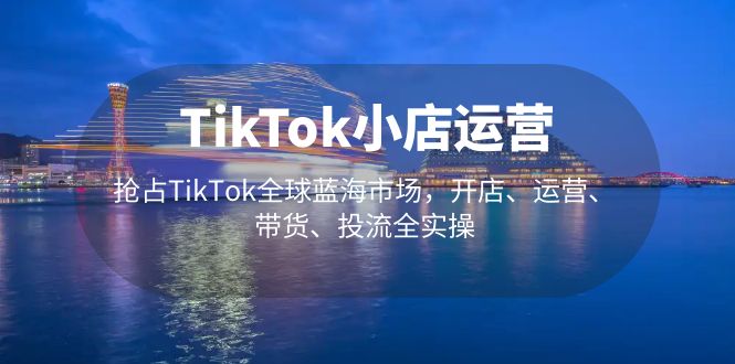 TikTok小店运营 抢占TikTok全球蓝海市场，开店、运营、带货、投流全实操_抖汇吧