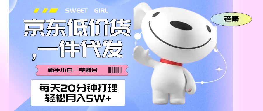 每天20分钟打理京东低价货,一件代发-轻松月入5W＋_抖汇吧