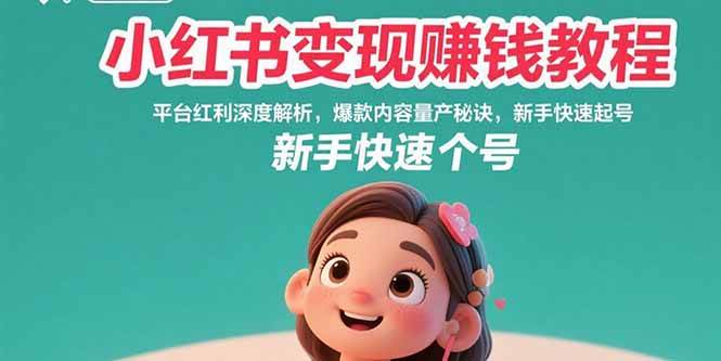 （15559期）小红书变现赚钱教程：平台红利深度解析，爆款内容量产秘诀，新手快速起号_抖汇吧