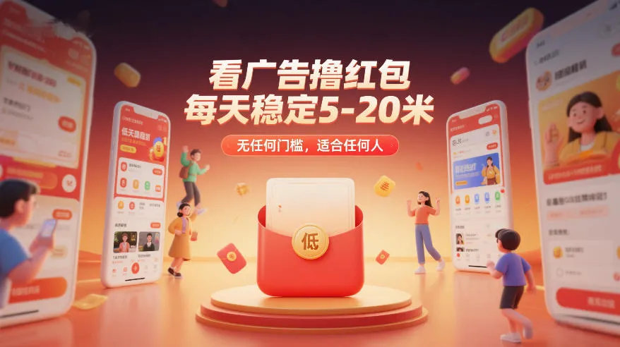 看广告撸红包，每天稳定5-20米，无任何门槛，适合任何人_抖汇吧