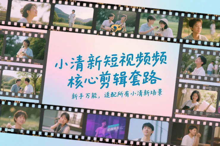 小清新短视频核心剪辑套路，新手万能，适配所有小清新场景_抖汇吧