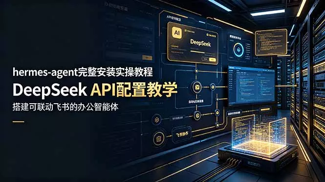 hermes-agent完整安装实操教程，DeepSeek API配置教学，搭建可联动飞书的办公智能体_抖汇吧