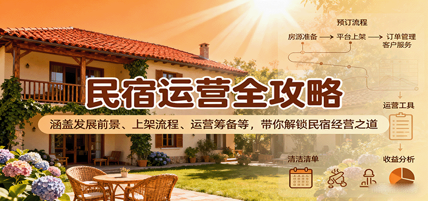 民宿运营全攻略：涵盖发展前景、上架流程、运营筹备等，带你解锁民宿经营之道_抖汇吧
