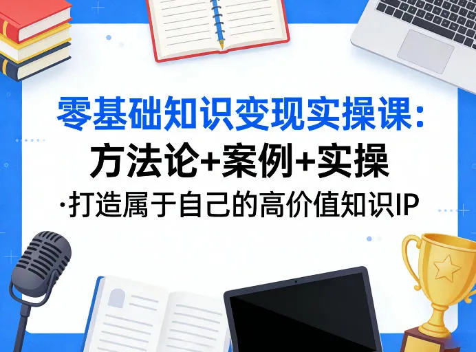 零基础知识变现实操课，方法论+案例+实操，打造属于自己的高价值知识IP_抖汇吧