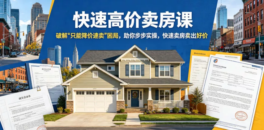 快速高价卖房课，破解“只能降价速卖”困局，助你步步实操，快速卖房卖出好价(更新2026)_抖汇吧