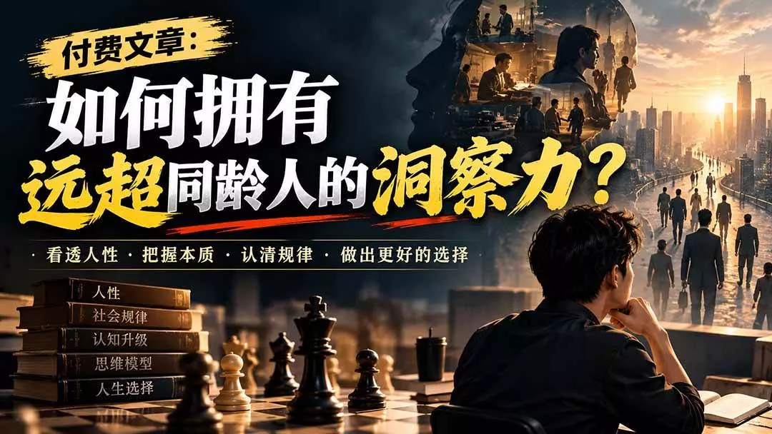 （20976期）付费文章：如何拥有远超同龄人的洞察力？_抖汇吧