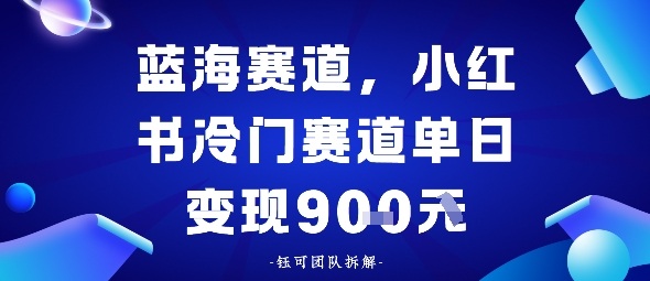 小红书冷门蓝海赛道，0成本，单日变现多张_抖汇吧
