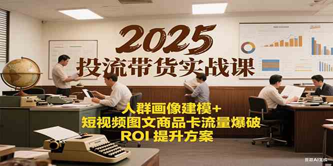 2025投流带货实战课：人群画像建模+短视频图文商品卡流量爆破ROI提升方案_抖汇吧
