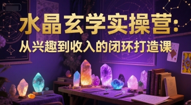 水晶玄学实操营：从兴趣到收入的闭环打造课_抖汇吧