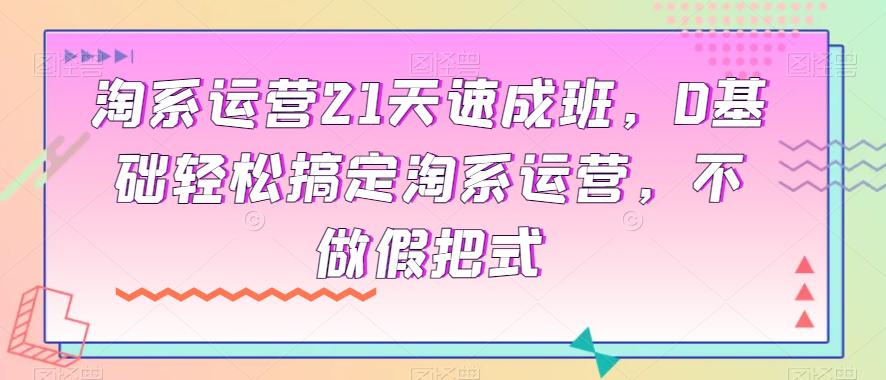 淘宝运营小白变大神：21天速成班实操指南，0基础轻松搞定淘系运营_抖汇吧