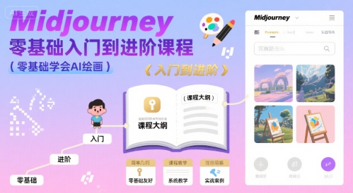 midjourney零基础入门到进阶课程，零基础学会AI绘画_抖汇吧