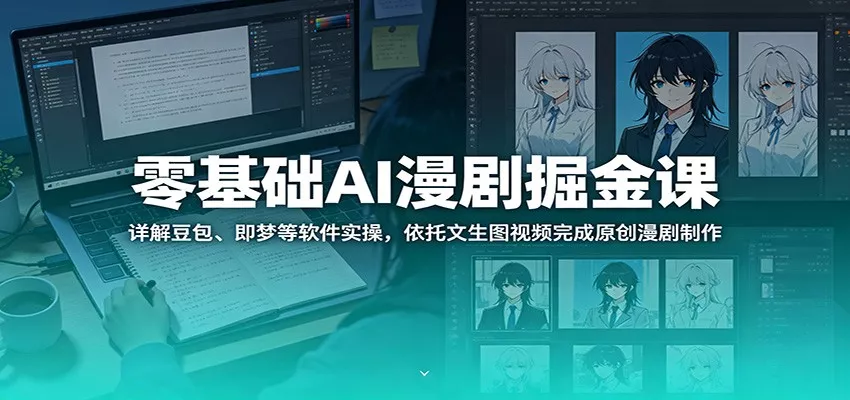 零基础AI漫剧掘金课：详解豆包、即梦等软件实操，依托文生图视频完成原创漫剧制作_抖汇吧
