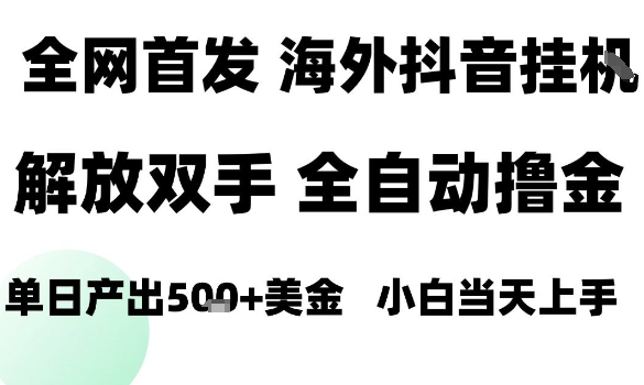 海外抖音无人直播，单日产出1.5k+，长期稳定，新手可玩，无脑操作【揭秘】_抖汇吧