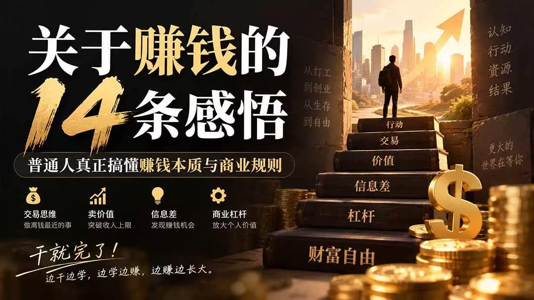 （20384期）付费文章：关于賺钱的14条感悟关于赚钱的14条感悟：普通人真正搞懂赚钱本质与商业规则_抖汇吧
