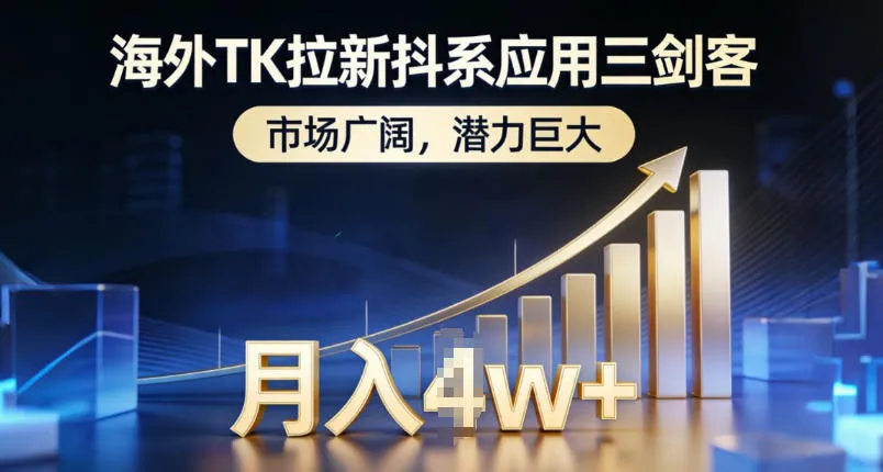海外TK拉新抖系应用三剑客，市场广阔，潜力巨大，月入1w+_抖汇吧