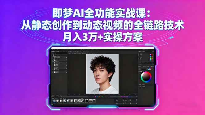 （16053期）即梦AI全功能实战课：从静态创作到动态视频的全链路技术 月入3万+实操方案_抖汇吧