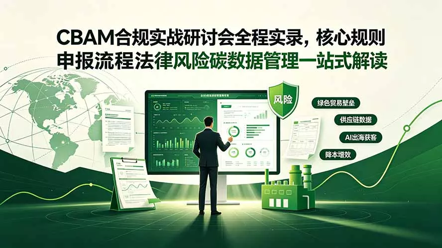 CBAM合规实战研讨会全程实录，核心规则申报流程法律风险碳数据管理一站式解读_抖汇吧