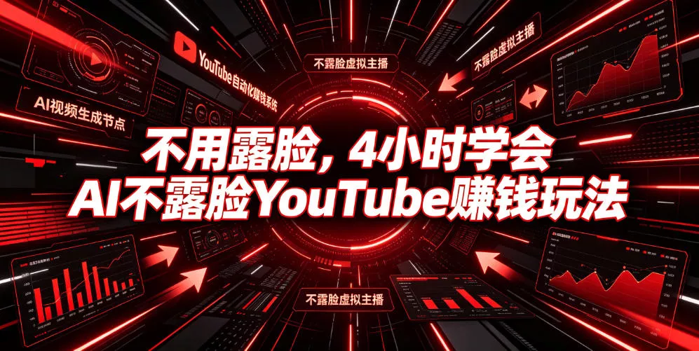 不用露脸,4小时学会AI不露脸YouTube賺钱玩法【原创双语字幕】
