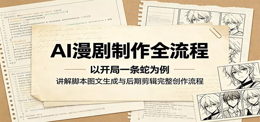 AI漫剧制作全流程：以开局一条蛇为例，讲解脚本图文生成与后期剪辑完整创作流程_抖汇吧