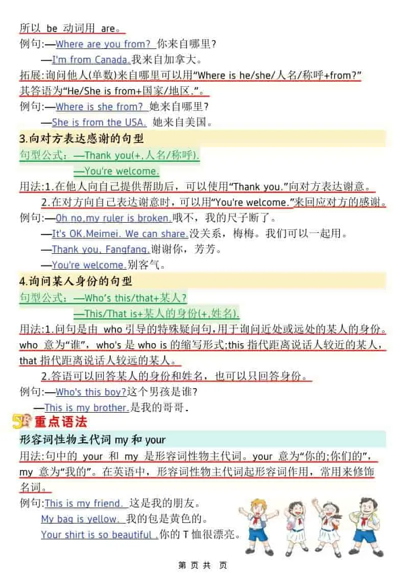 三年级下英语1-6单元考点知识清单《人教版》_抖汇吧