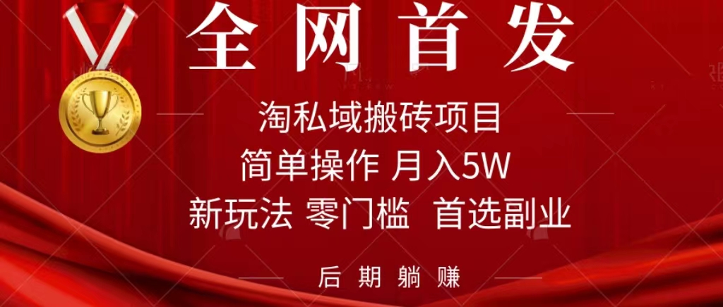 淘私域搬砖项目，利用信息差月入5W，每天无脑操作1小时，后期躺赚_抖汇吧