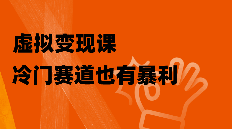 玩转虚拟变现课，冷门赛道也有暴利，手把手教你玩转冷门私域_抖汇吧