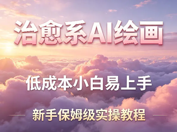 治愈系AI绘画提示词项目，低成本小白易上手，每天10分钟，新手保姆级实操教程_抖汇吧
