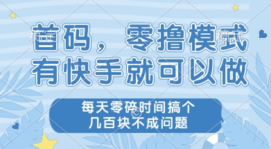 首码零撸项目，有快手就可以做，每天业务时间搞个几张不是问题【揭秘】_抖汇吧