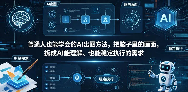 普通⼈也能学会的AI出图⽅法，把脑子里的画面，拆成AI能理解、也能稳定执行的需求【文档】_抖汇吧