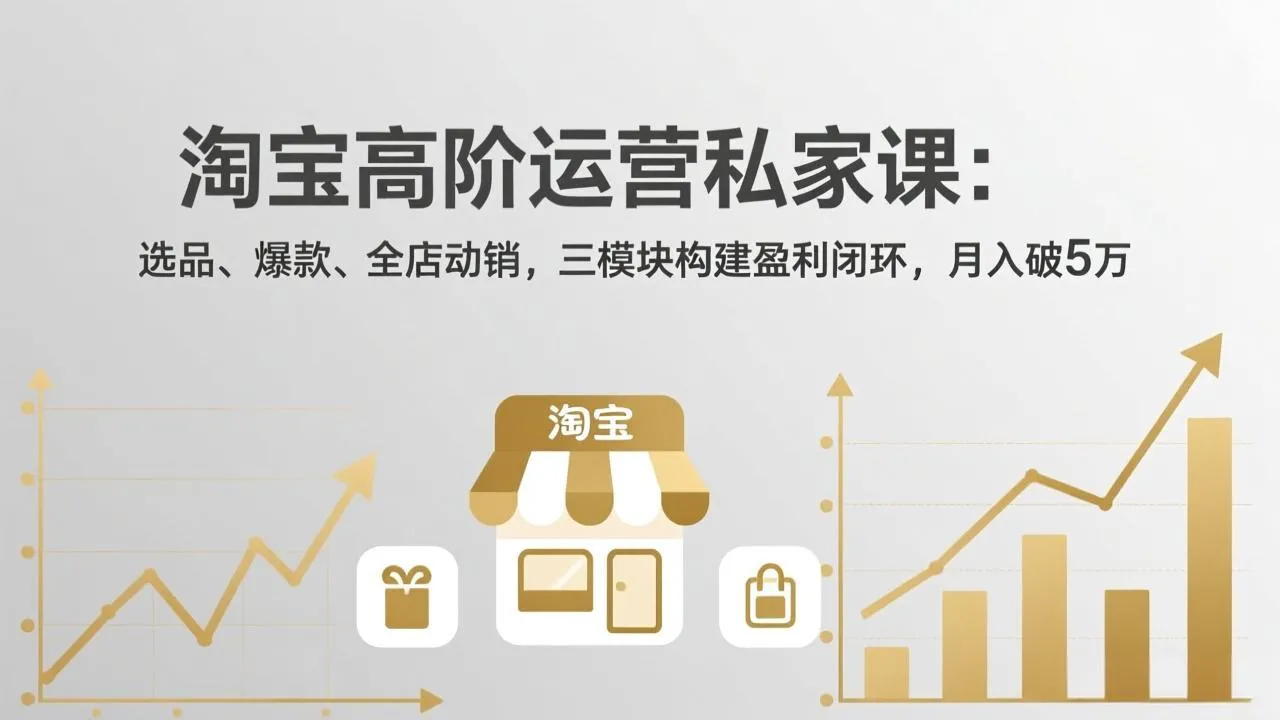 淘宝高阶运营私家课(更新26年4月_抖汇吧