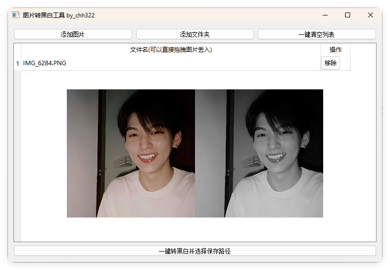 图片批量转黑白添水印工具_抖汇吧
