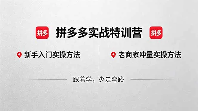 拼多多实战特训营(更新5月3_抖汇吧