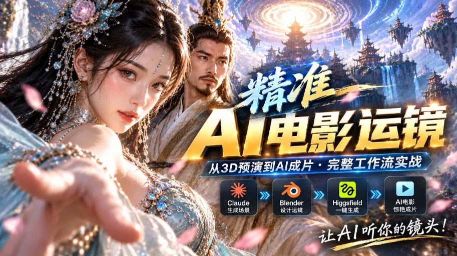 AI视频终于能精准运镜了！Claude+Blender+Higgsfield免费插件实测_抖汇吧