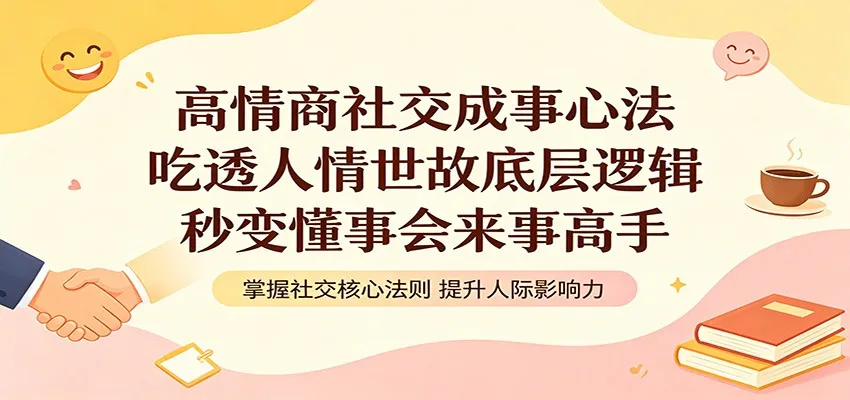 高情商社交成事心法：吃透人情世故底层逻辑，秒变懂事会来事高手_抖汇吧