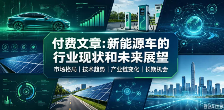 付费文章：新能原车的行业现状和未来展望_抖汇吧