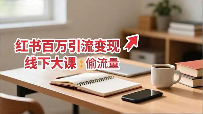 小红书百万引流变现-11月线下大课：分享从0到百万引流路径，手把手教偷流量、拿结果_抖汇吧