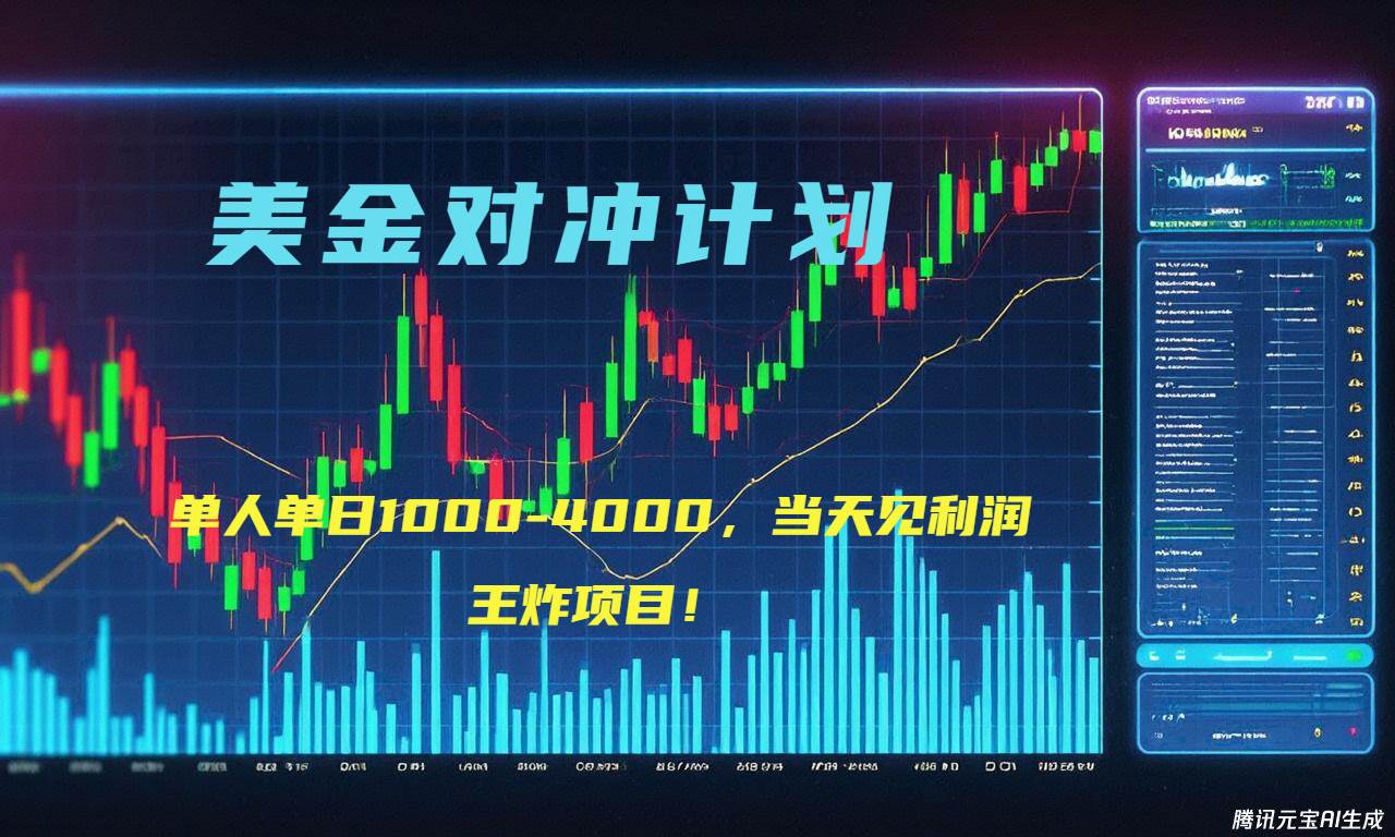 （15333期）2025年最暴力项目“美金先登计划”最新最强对冲战法，每日实际收益1K-4K_抖汇吧