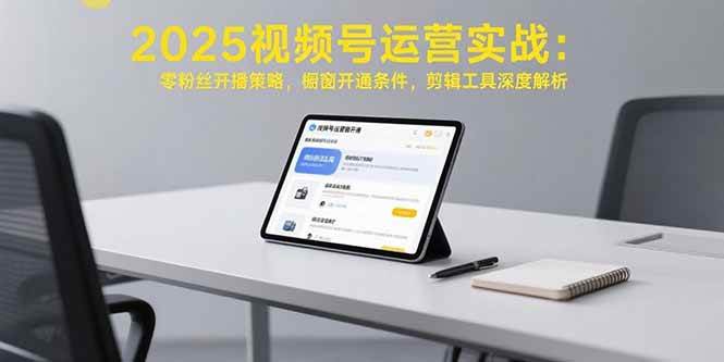 （15505期）2025视频号运营实战：零粉丝开播策略，橱窗开通条件，剪辑工具深度解析_抖汇吧
