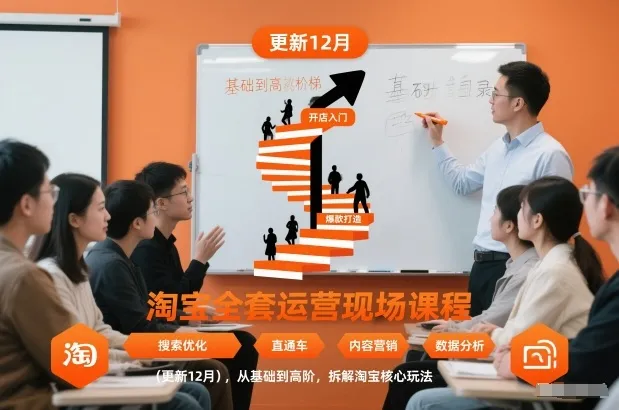 淘宝全套运营现场课程(更新12月)，从基础到高阶，拆解淘宝核心玩法_抖汇吧