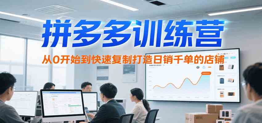 拼多多训练营，从0开始到快速复制打造日销千单的店铺（更新7月）_抖汇吧