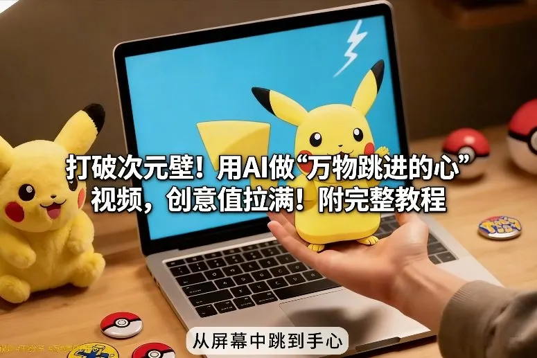 打破次元壁！用AI做【万物跳进手心】视频，创意值拉满！附完整教程_抖汇吧