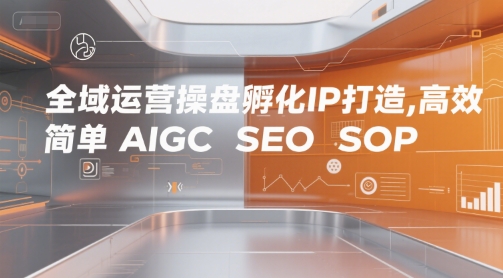 全域运营操盘孵化IP打造，高效 简单 AIGC SEO SOP_抖汇吧