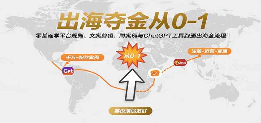 出海夺金从0-1：零基础学平台规则、文案剪辑，附案例与ChatGPT工具跑通出海全流程_抖汇吧